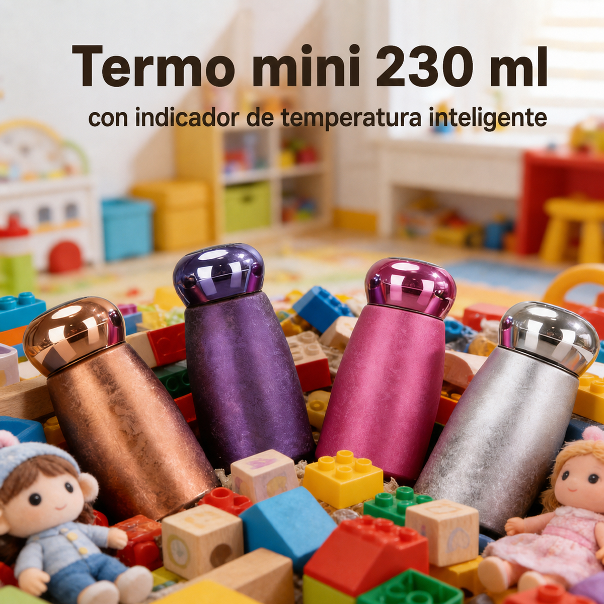Termo mini 230 ml con indicador de temperatura inteligente - 4