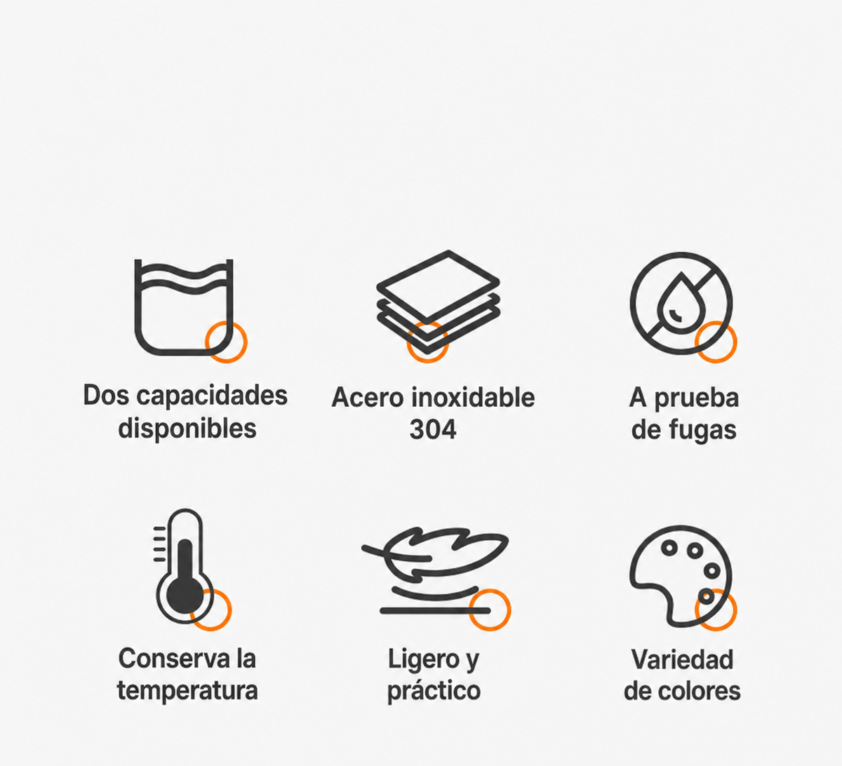 Termo con asa de acero inoxidable 304 – 350 ml y 500 ml - 12