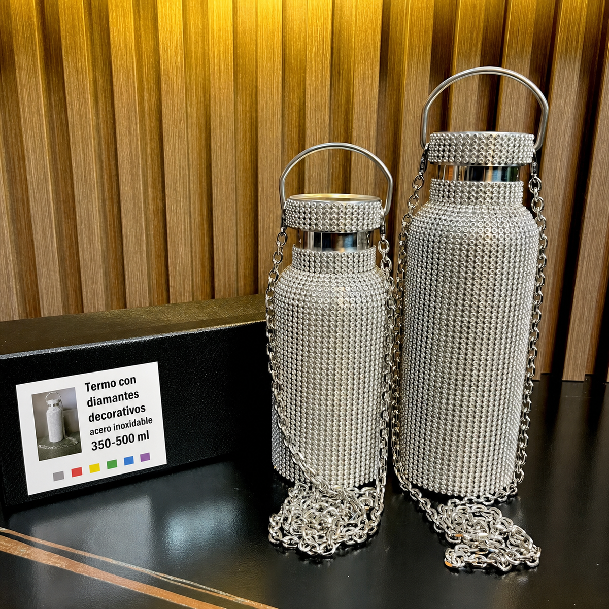 Termo con diamantes decorativos 350-500 ml - 1