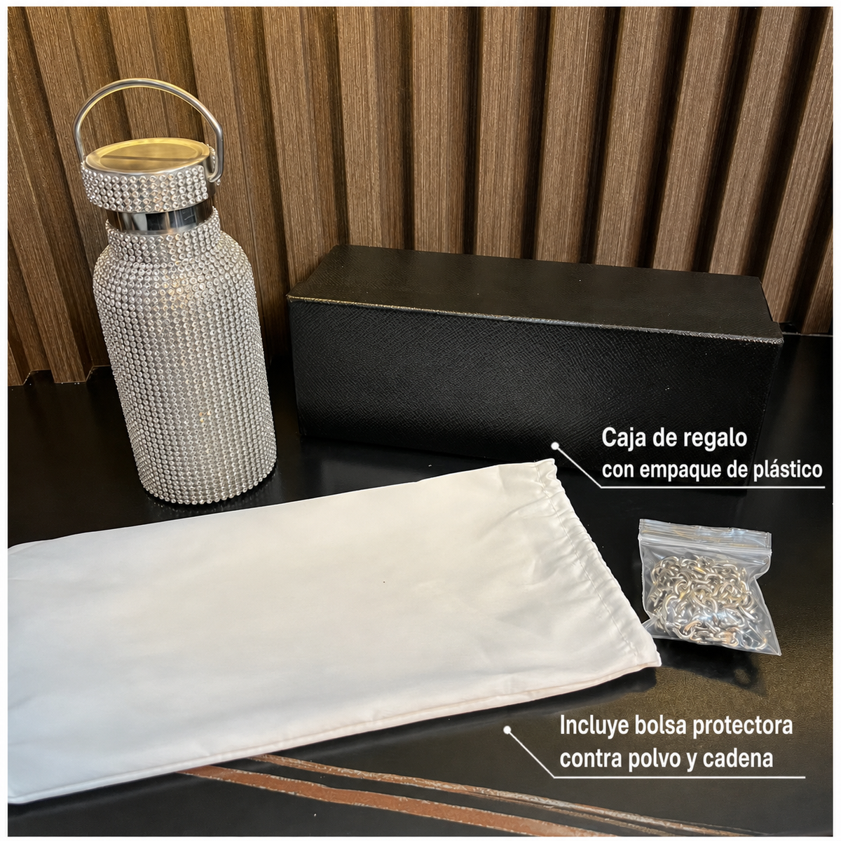 Termo con diamantes decorativos 350-500 ml - 3