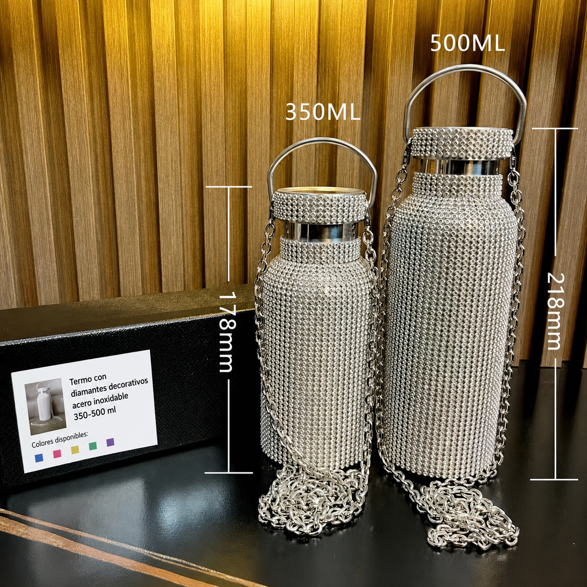Termo con diamantes decorativos 350-500 ml - 8