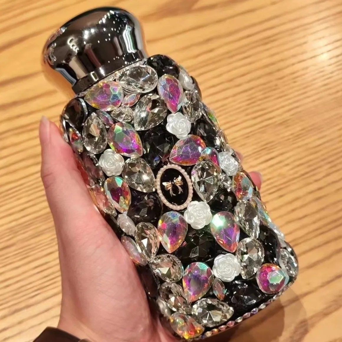 Termo con diamantes acero inoxidable 220 ml regalo