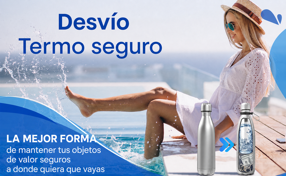 Termo deportivo acero inoxidable 750ml compartimento oculto - 7