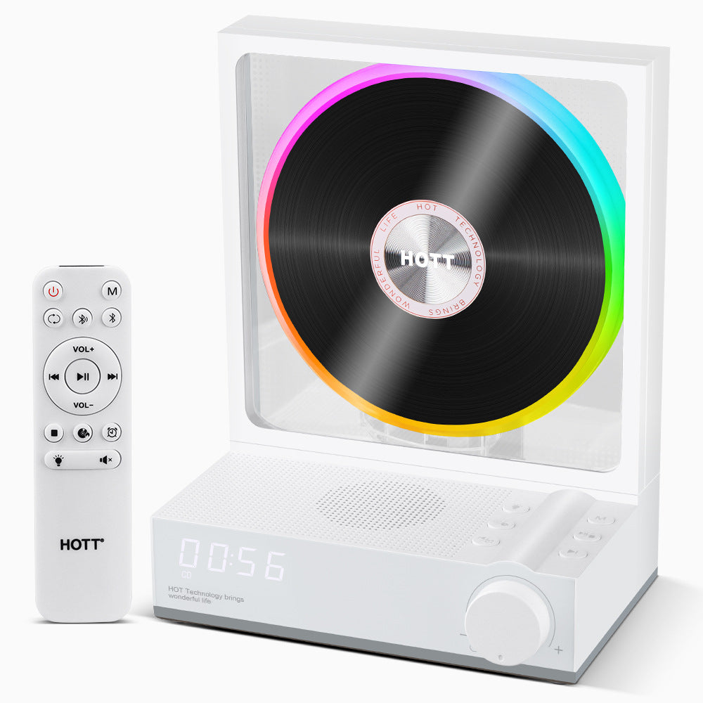 Reproductor de CD Bluetooth retro con luces RGB