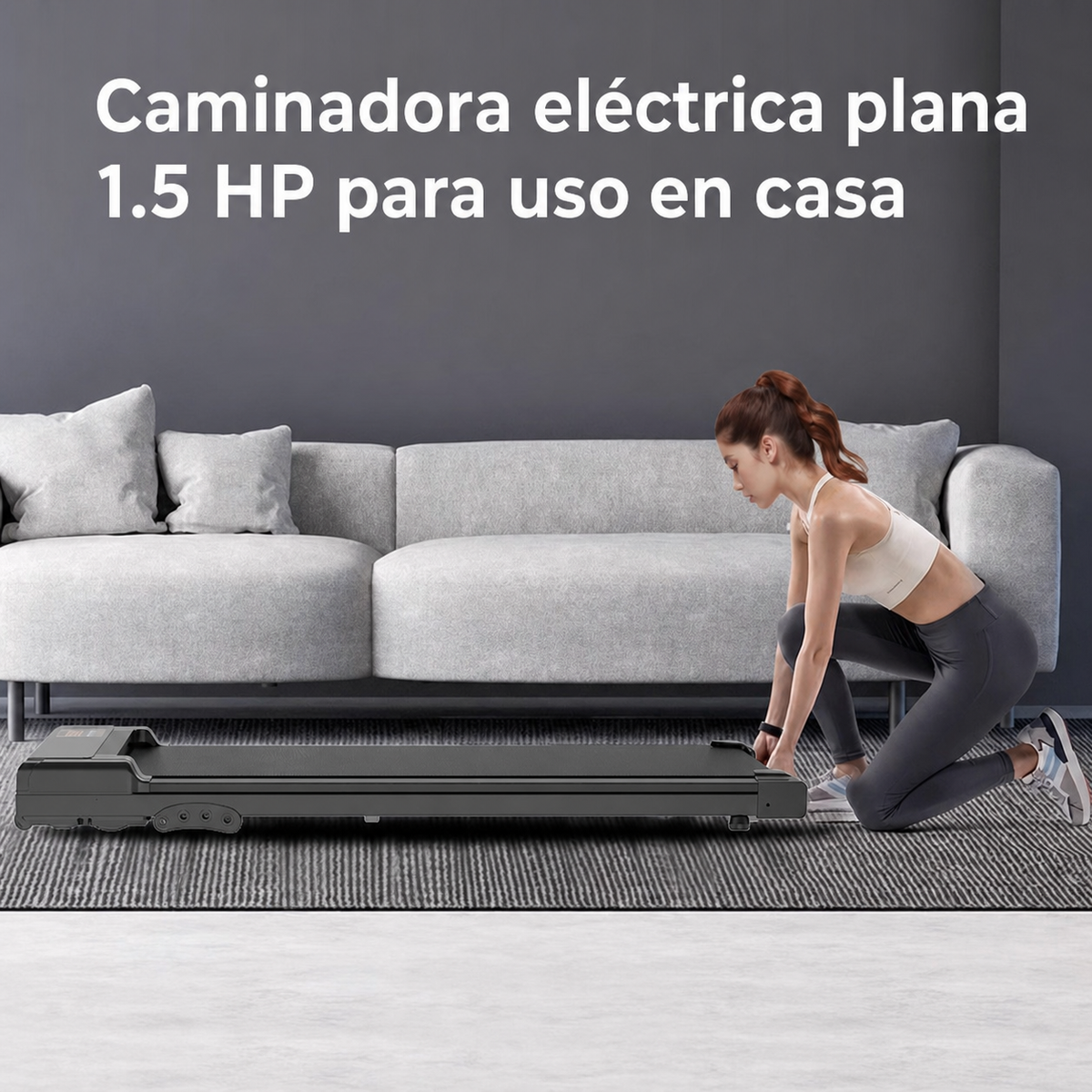 Caminadora eléctrica plana para casa | 1.5 HP - 3