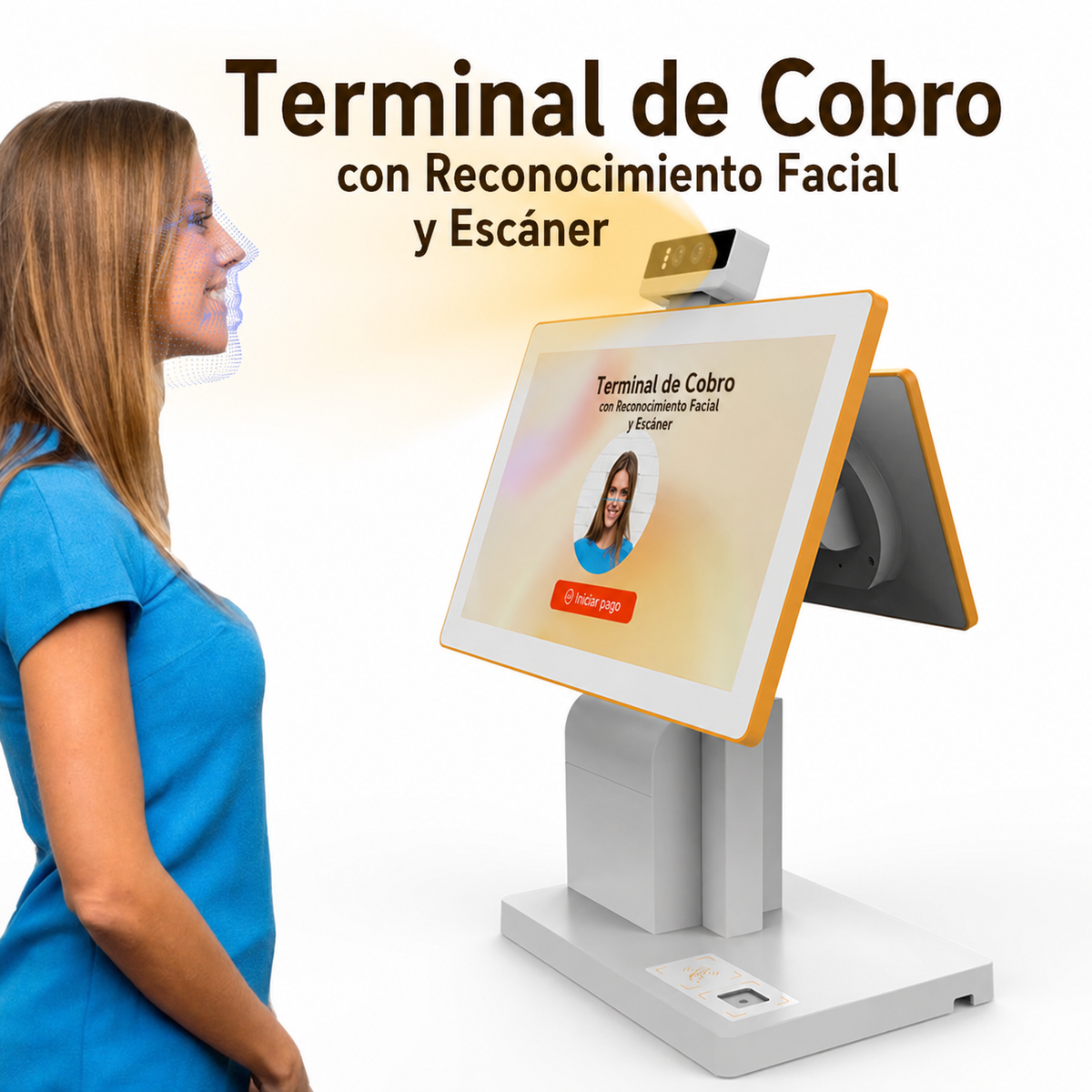 Terminal de Cobro con Reconocimiento Facial y Escáner - 1
