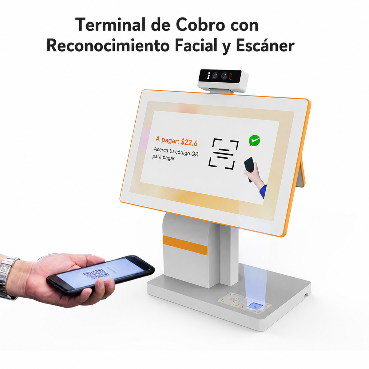 Terminal de Cobro con Reconocimiento Facial y Escáner - 2
