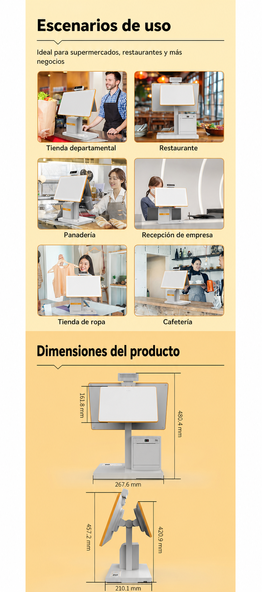 Terminal de Cobro con Reconocimiento Facial y Escáner - 10
