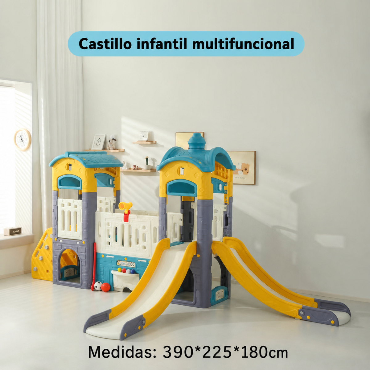 Castillo infantil multifuncional