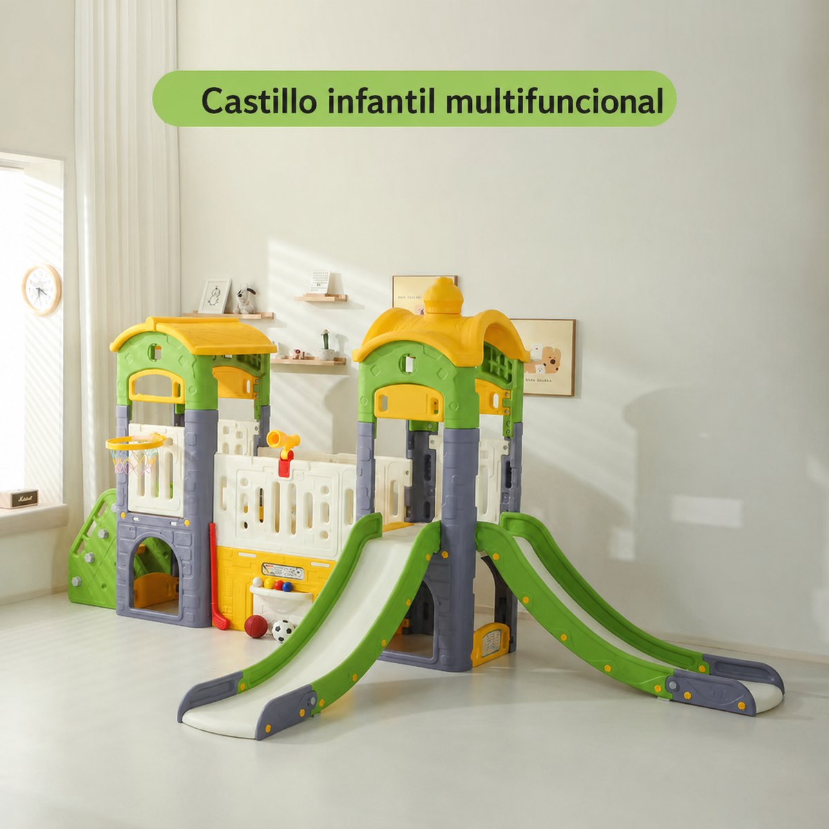 Castillo infantil multifuncional