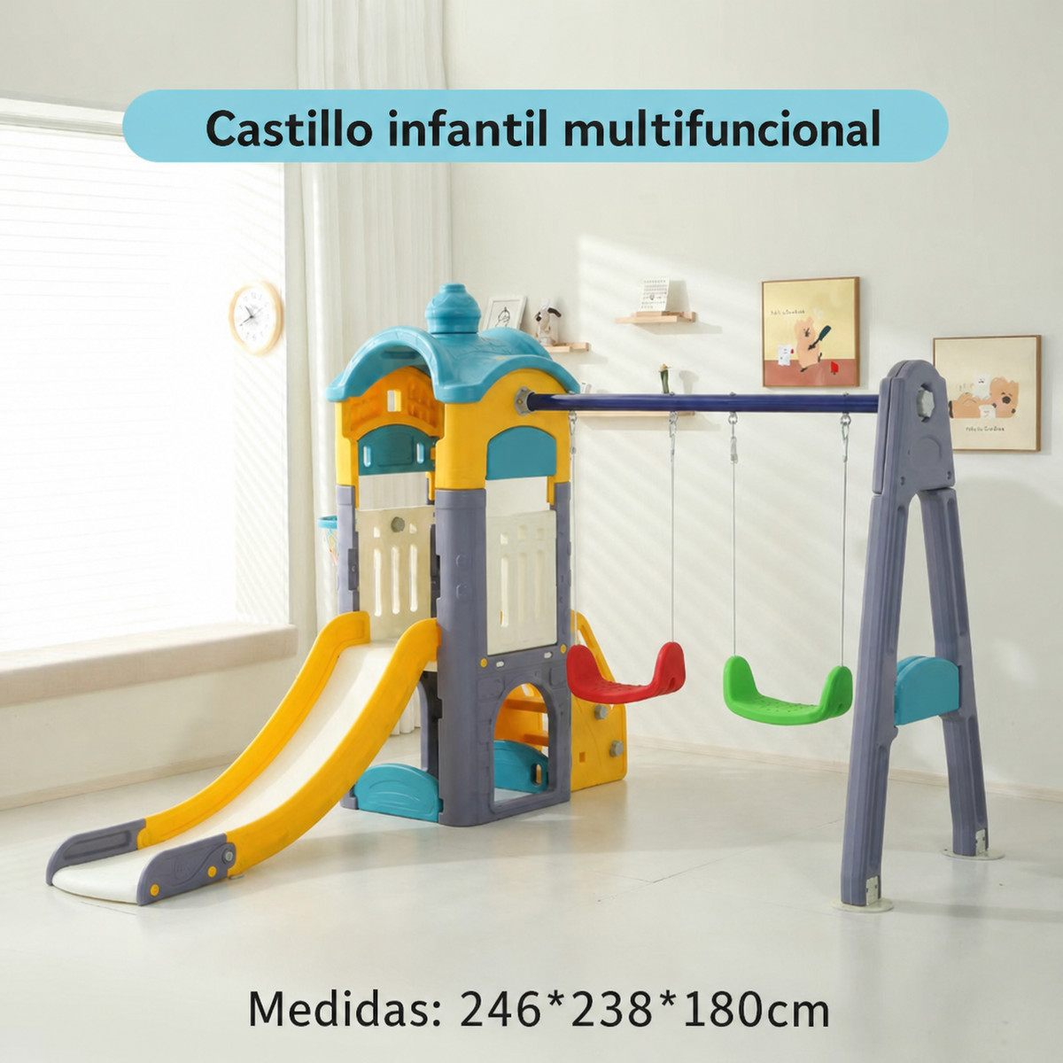 Castillo infantil multifuncional
