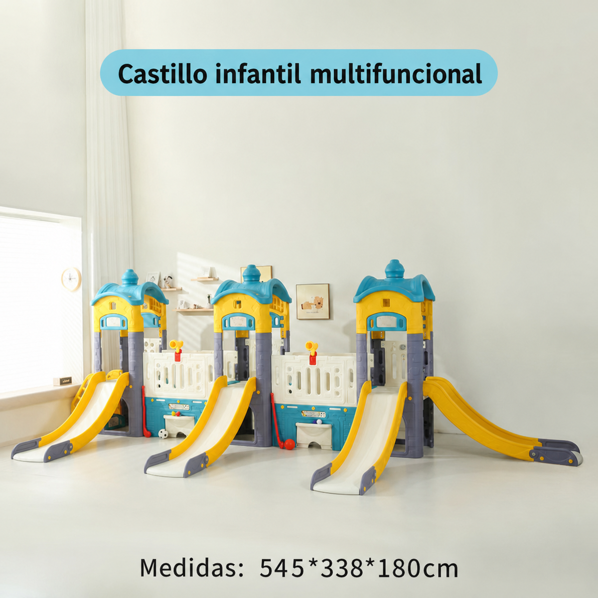 Castillo infantil multifuncional
