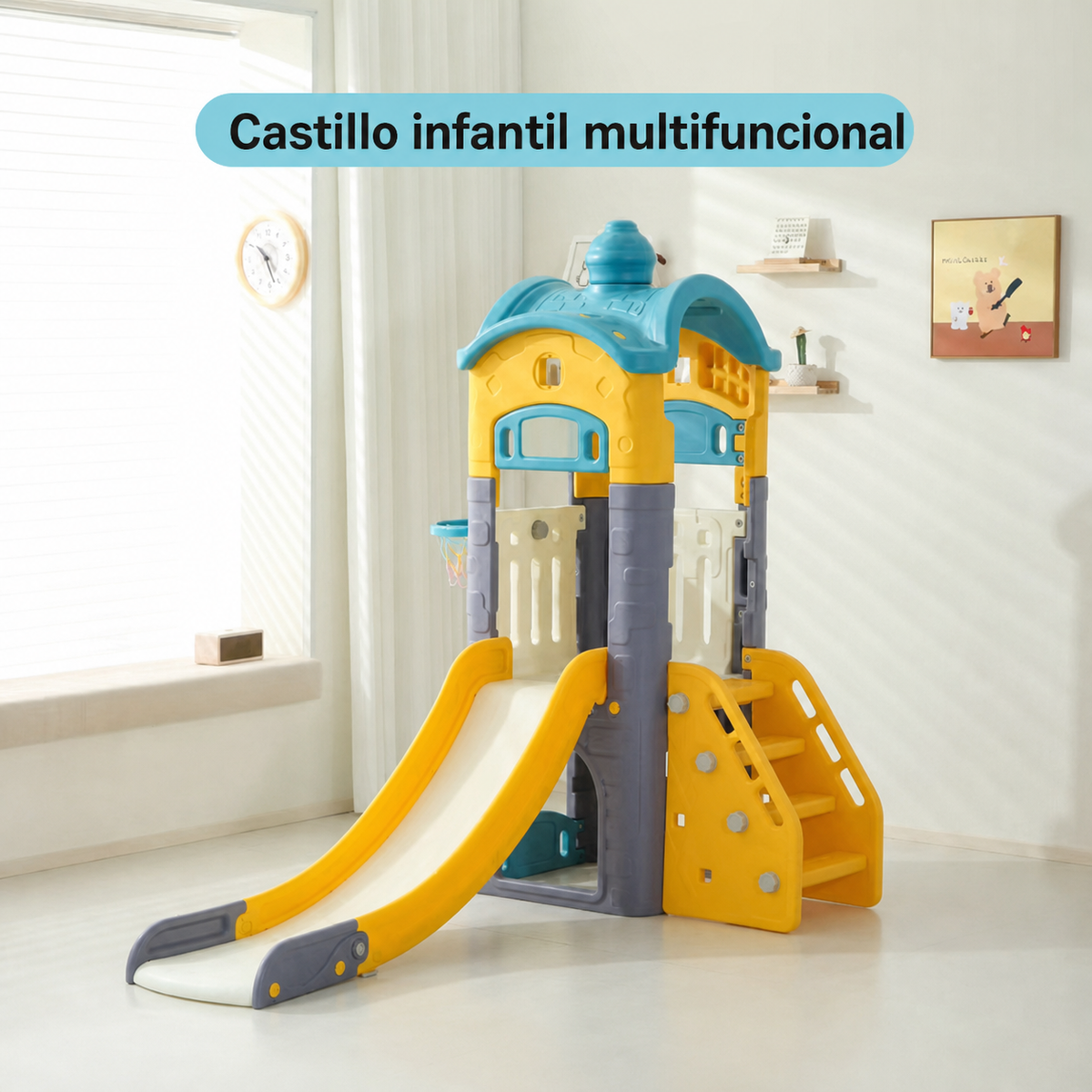 Castillo infantil multifuncional