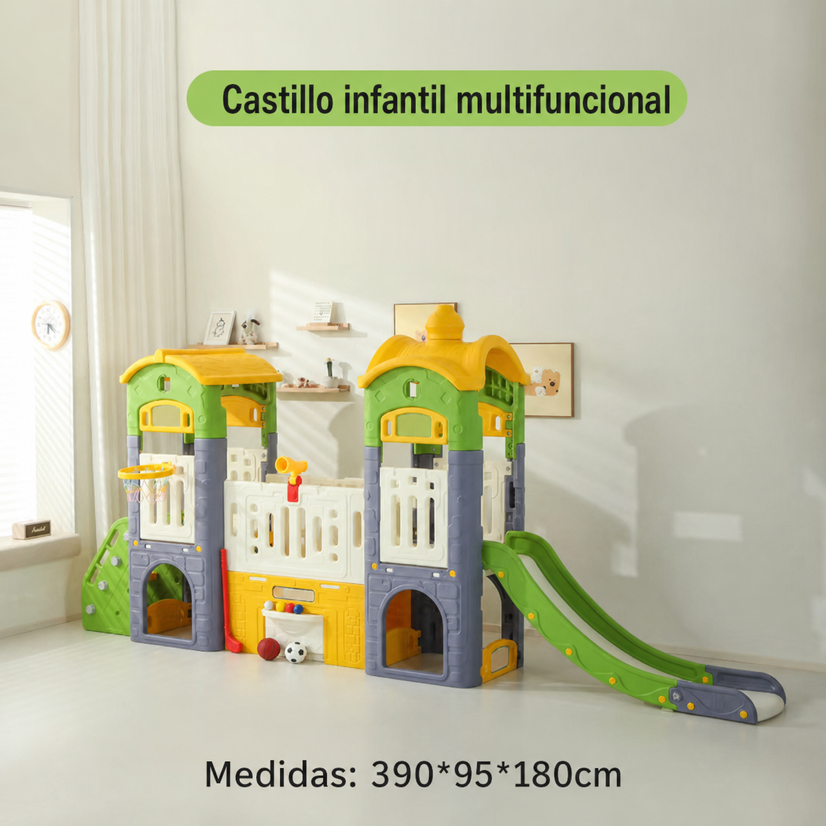 Castillo infantil multifuncional