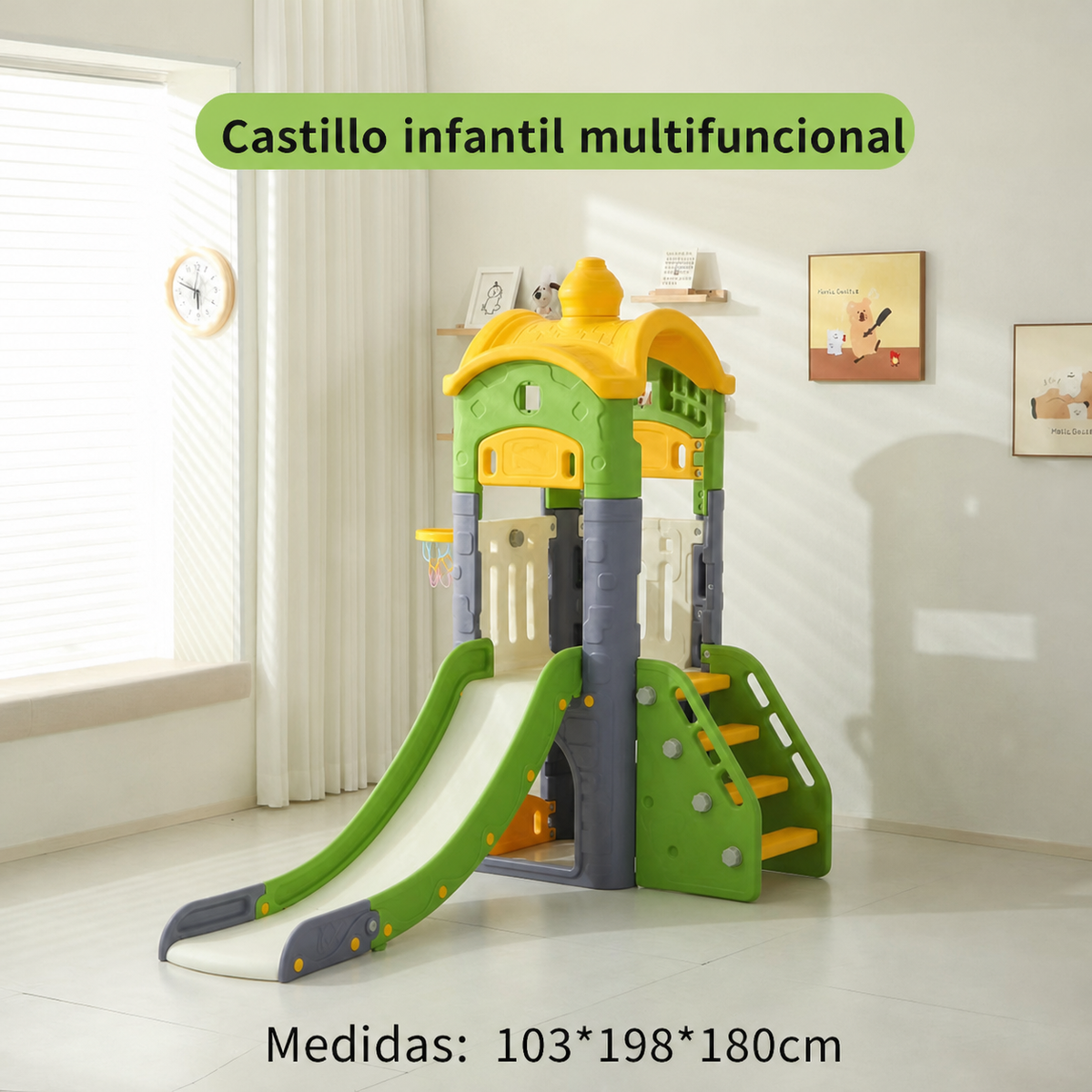 Castillo infantil multifuncional