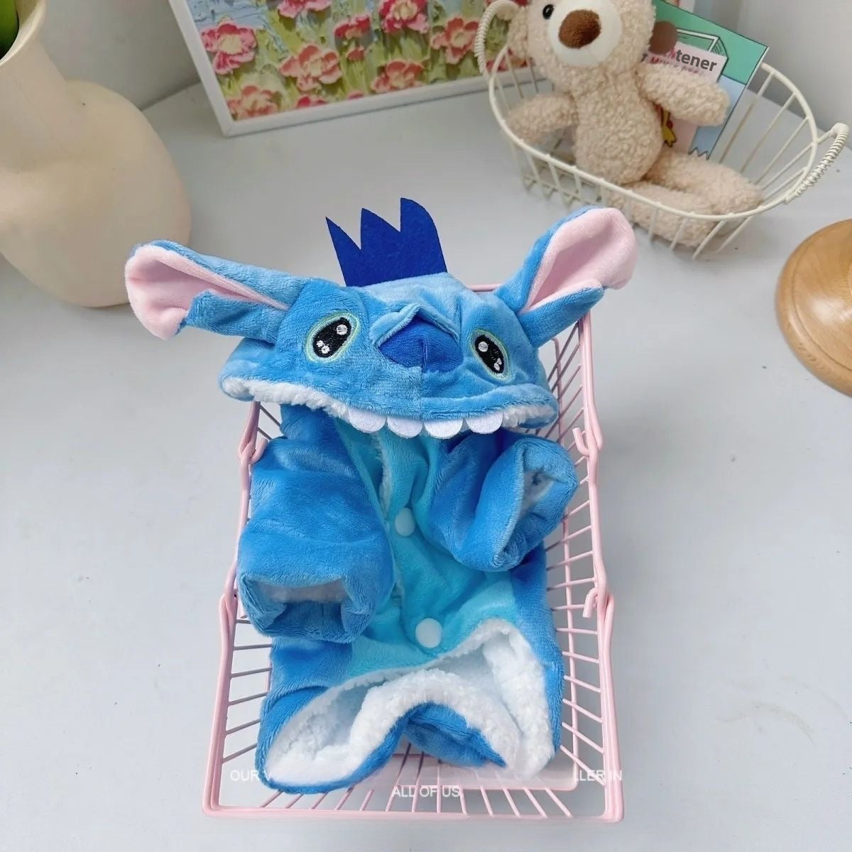 Pijama de Felpa para Perros Pequeños Diseño Stitch