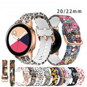 Correa de silicona para reloj Samsung Galaxy Active2, Watch4 y Huawei 20/22 mm.