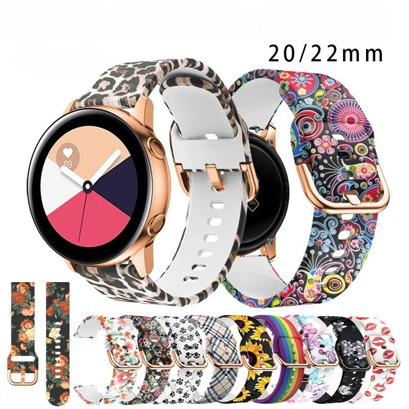 Correa de silicona para reloj Samsung Galaxy Active2, Watch4 y Huawei 20/22 mm.