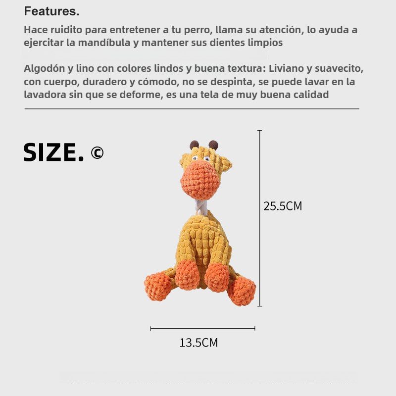 Dog Chew Toy with Sound, Funny Donkey Design, Bite-Resistant, Teeth Grinding, Interactive Plush Pet Toy