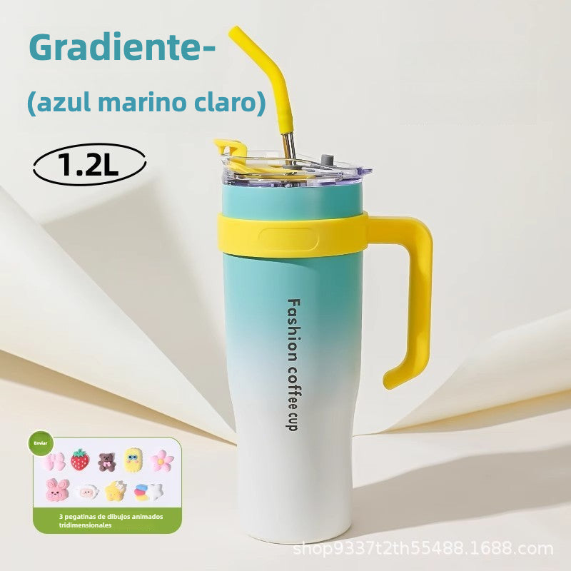 Large Capacity Water Cup: New Stainless Steel Double Drink Cup for Drinks, Shakes, and Iced Tea