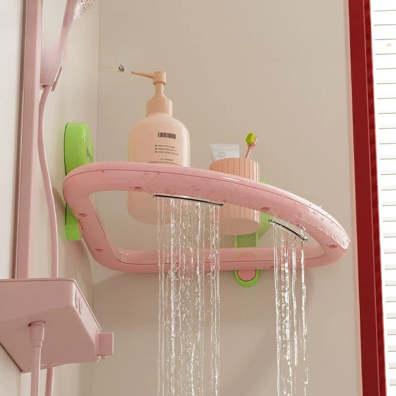 Silicone Bathroom Shower Shelf: Easy Install, Non-Slip, Wall-Mounted