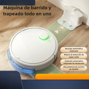Robot aspirador inteligente 3 en 1 con control por APP y función de aspirar, barrer y fregar