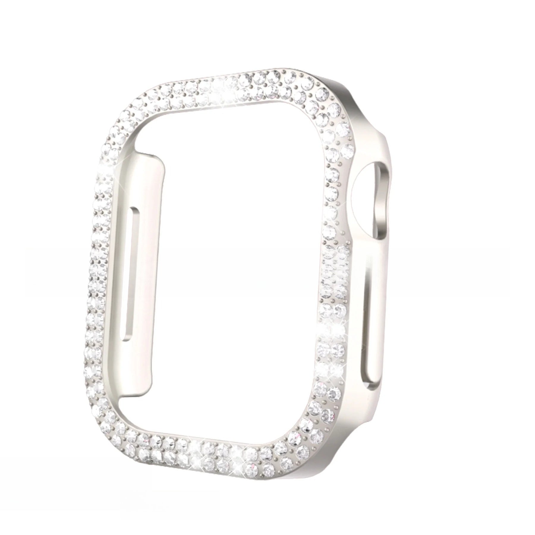 Protector de Pantalla para Apple Watch S10 con Borde de Piedras Brillantes