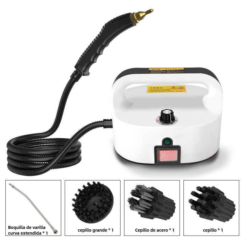 Vaporeta doméstica con diseño ergonómico y múltiples cepillos. Vaporeta control remoto 1500W para limpieza profunda de cocina y baño.