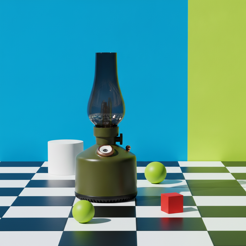 Humidificador Vintage con Luz Nocturna – Difusor de Aromas Tipo Lámpara de Petróleo