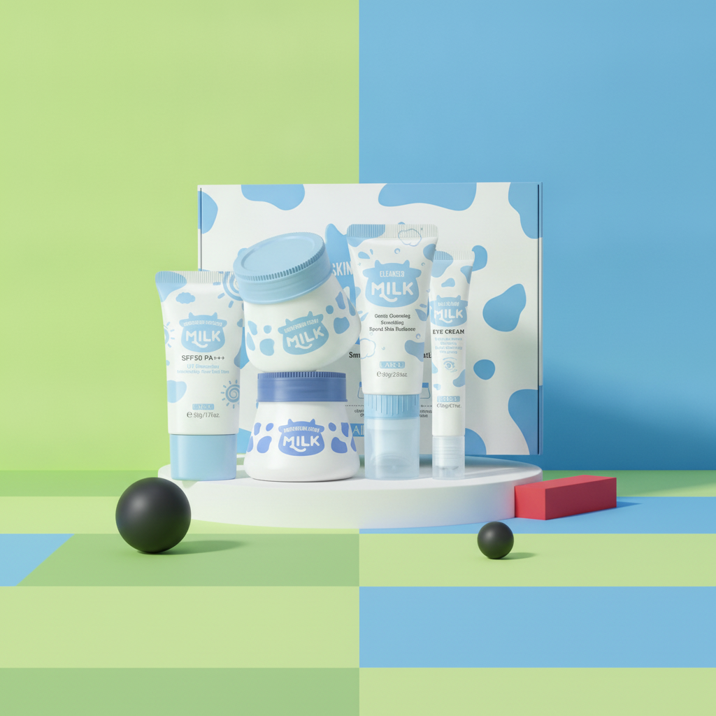 Kit  Facial con Leche y Niacinamida:  Hidratación y Nutrición LAIKOU