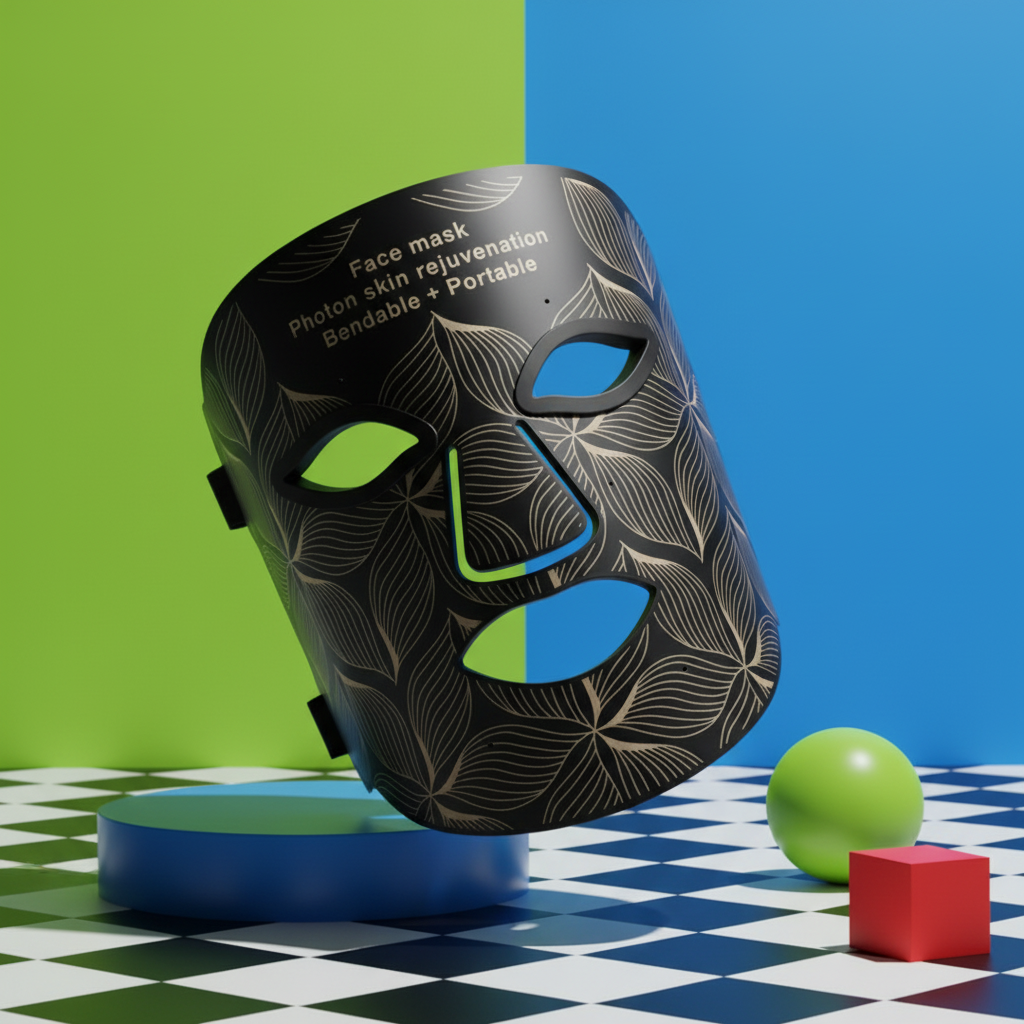 Mascarilla LED de Silicona con Luz Infrarroja y Multicolor