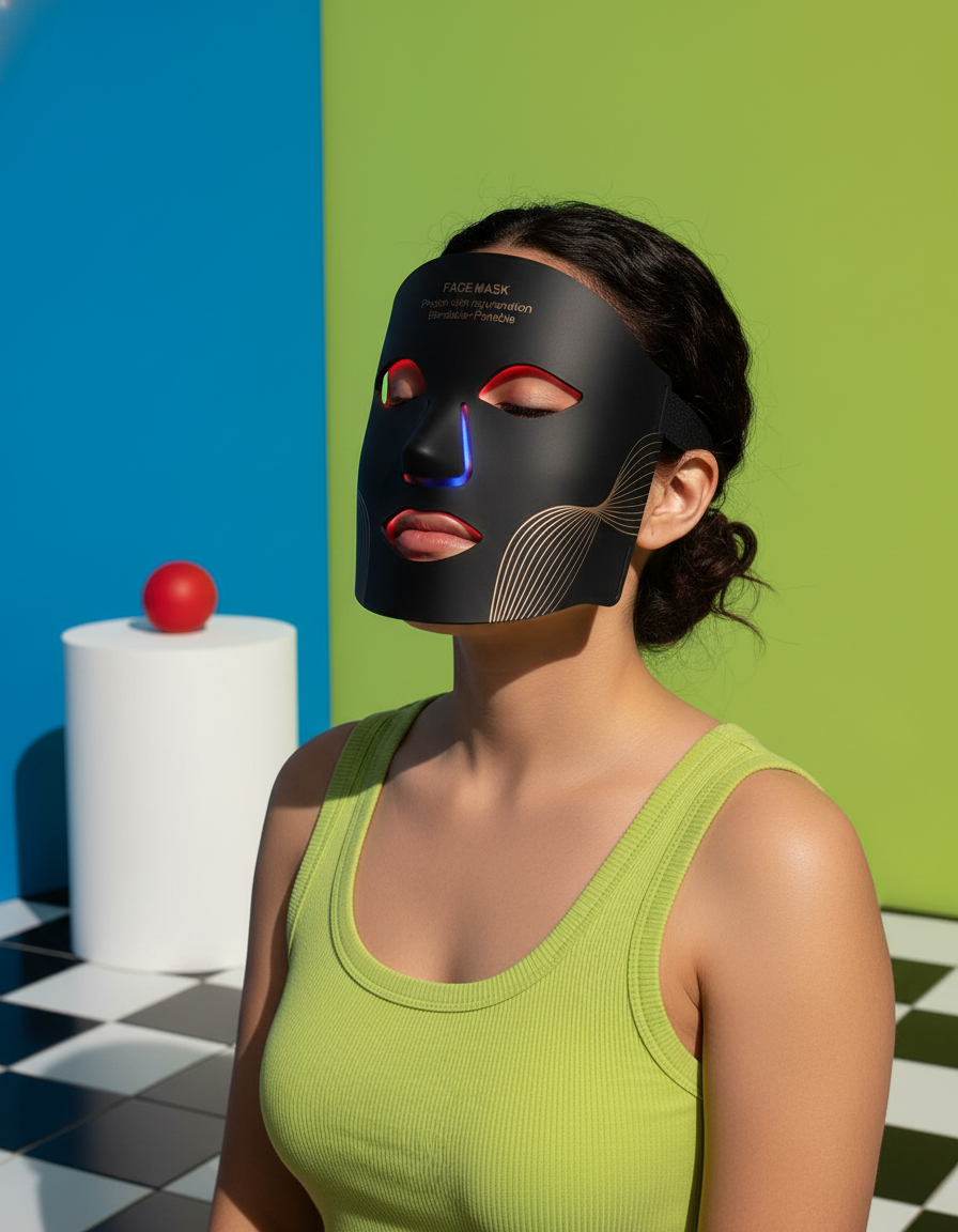 Mascarilla LED Fotones 7 Colores Uso en Casa