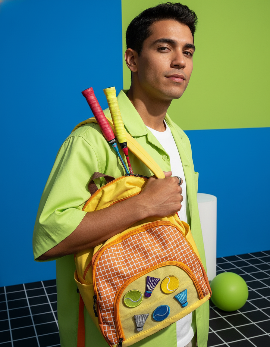 Mochila deportiva de gran capacidad para estudiantes: mochila de badminton y tenis