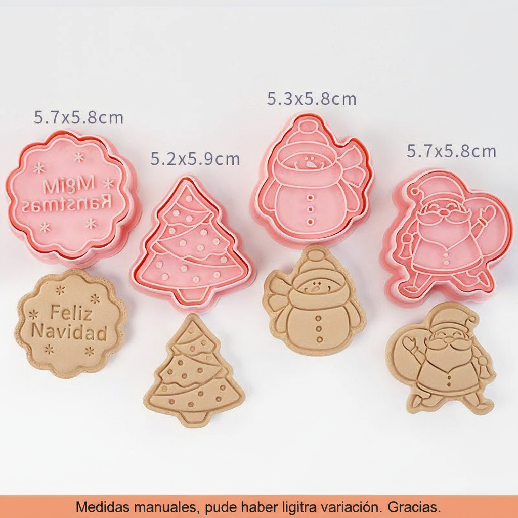 Moldes de Galletas de Navidad 3D: Cortadores para Repostería con Diseños Navideños