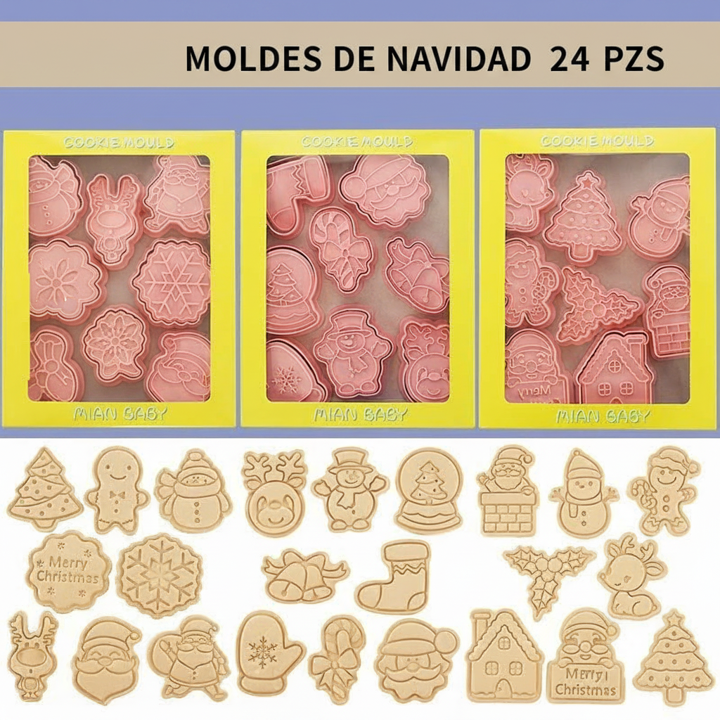 Moldes de Galletas de Navidad 3D: Cortadores para Repostería con Diseños Navideños