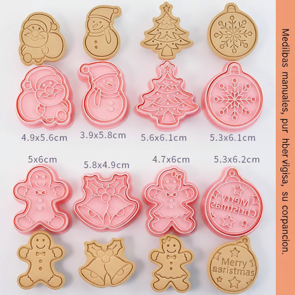 Moldes de Galletas de Navidad 3D: Cortadores para Repostería con Diseños Navideños