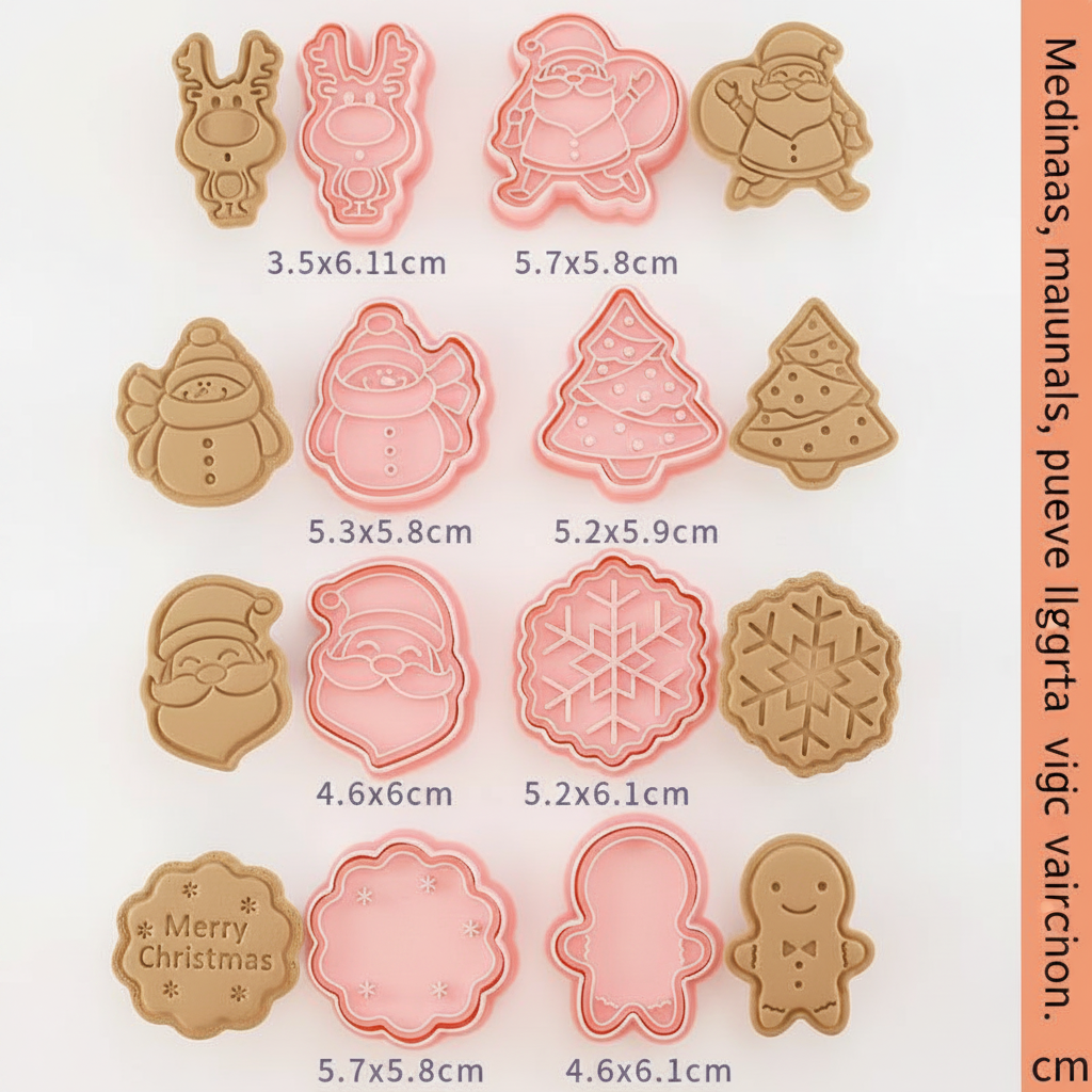Moldes de Galletas de Navidad 3D: Cortadores para Repostería con Diseños Navideños