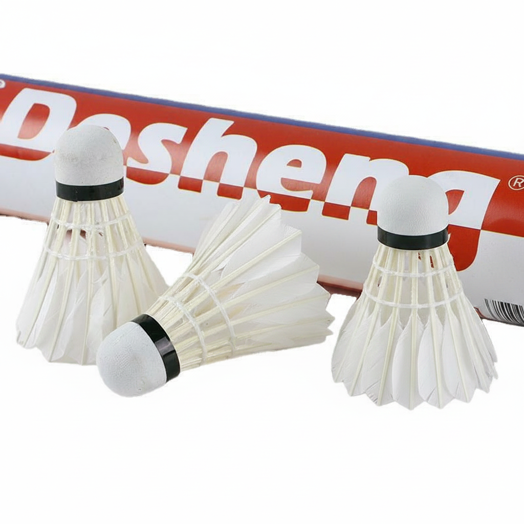 Volantes de bádminton para entrenamiento – Plumas de ganso y pato, con base de corcho y fibra