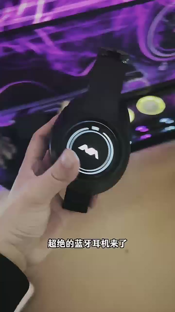 Load video: Audífonos Bluetooth Inalámbricos Diadema con Luz RGB