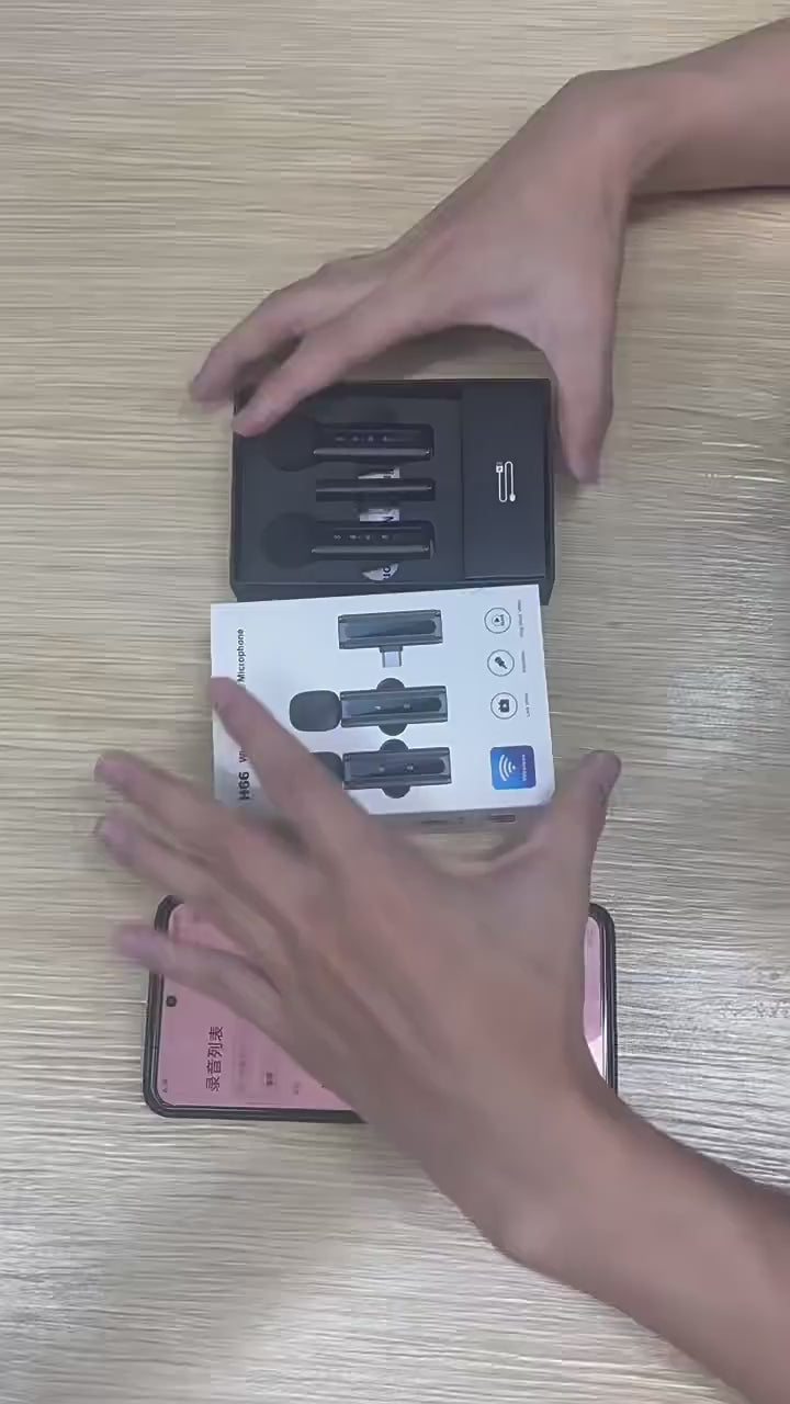 Cargar vídeo: Micrófono Inalámbrico  Con Reducción De Ruido – Compatible Con Celulares, Tablets Y Computadoras