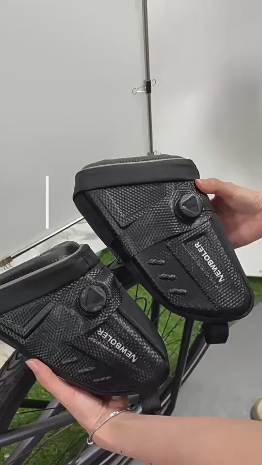 Cargar vídeo: Bolsa de Sillín para Bicicleta: Impermeable, Resistente y de Gran Capacidad