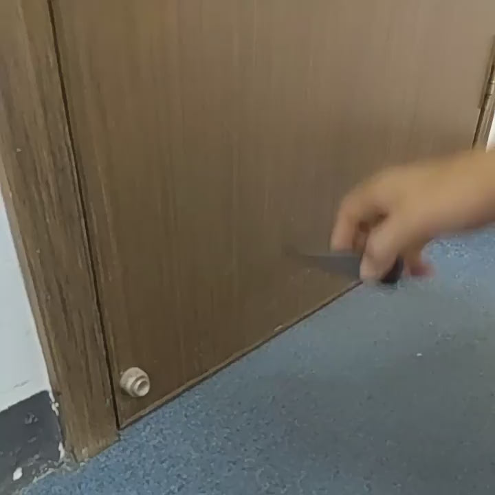 Load video: MEINOE Mini Door Alarm for Travel and Home: Vibration Detection