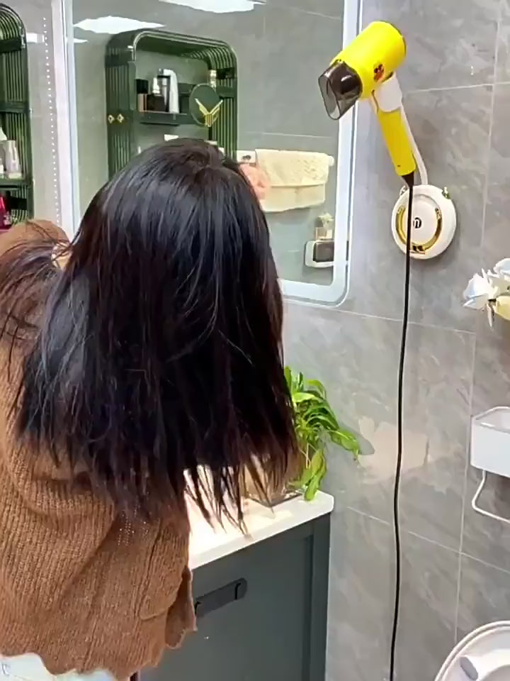 Cargar vídeo: Soporte Para Secador De Pelo De Pared – Manos Libres Sin Perforaciones