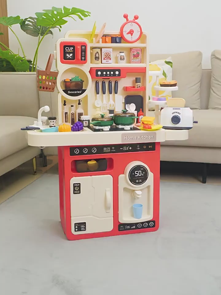 Cargar vídeo: Cocina de Juguete Infantil con Sonido y Luz 82-110 pzas