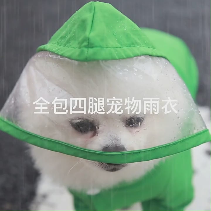 Load video: Complete Waterproof Pet Raincoat for Cats and Dogs: Teddies, Bichons, French Bulldogs