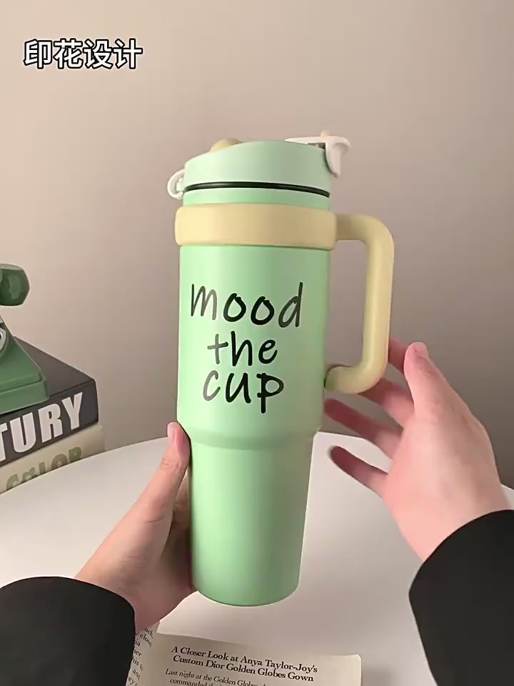 Load video: Large Capacity Water Cup: New Stainless Steel Double Drink Cup for Drinks, Shakes, and Iced Tea