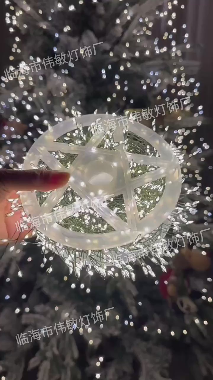 Load video: Christmas LED Tree and Scene String Lights: Copper String Decoration with Remote