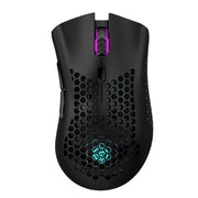 Mouse inalámbrico recargable BM600 con luz RGB, vista superior