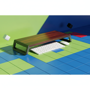 Soporte Elevador para Laptop Todo-en-Uno T1: Monitor Multifuncional, Mouse Pad RGB