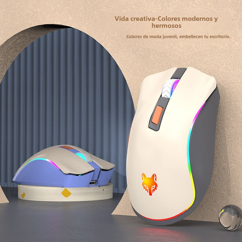 Ratón Inalámbrico Dual Modo 2.4G y Bluetooth XYH52: Recargable, Silencioso, Ideal para Oficina y Juegos